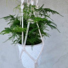 macramé závěs na rostliny